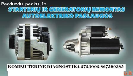 Starteriu generatoriu remontas diagnostika autoelektrikas