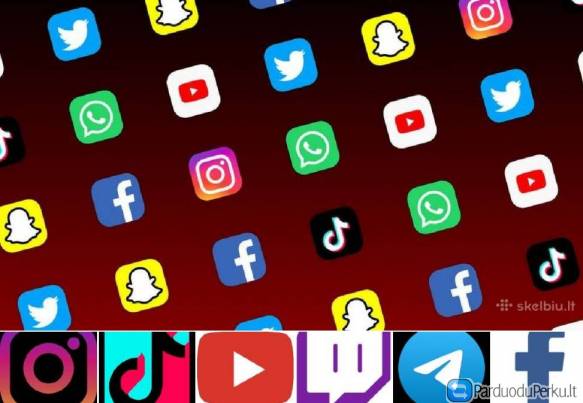 Instagram, Tiktok, Facebook bei kitos soc. paslaugos