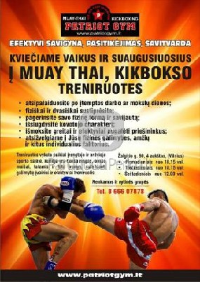 MUAY THAI (TAILANDO BOKSO) TRENIRUOTES VILNIUJE