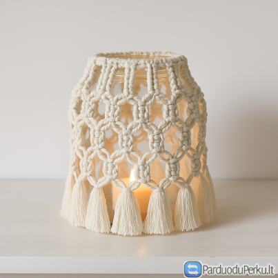 Nemokamai atiduodu keletą makramė žibintų