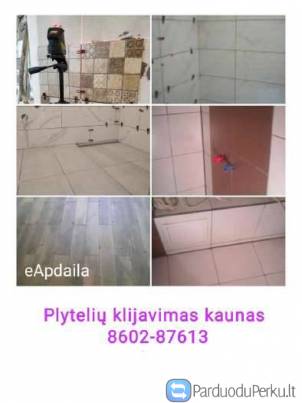 Plytelių klijavimas kaunas 8602-87613, Plytelių klojimas kaune