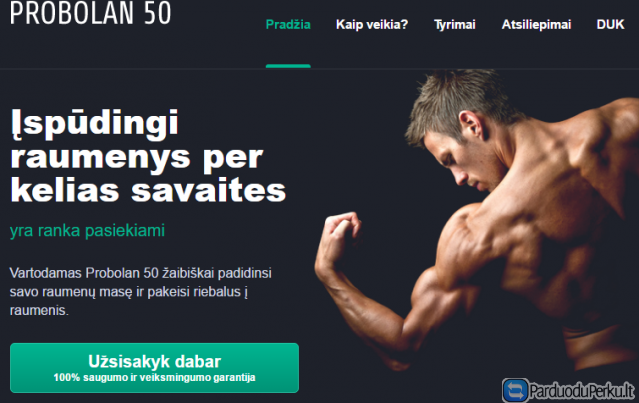 Probolan 50 žaibiškai padidinsi savo raumenų masę