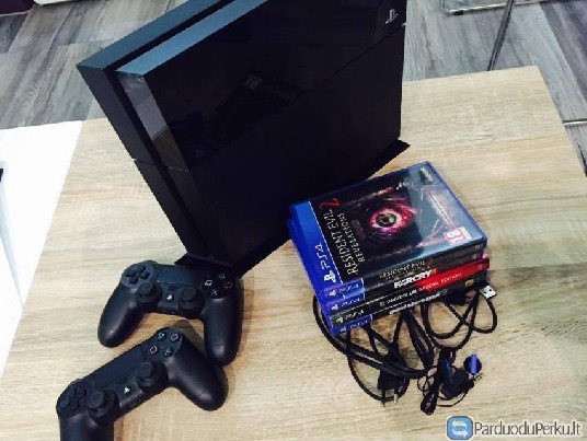Sony Ps4 500gb + kontroleris + 4zaidimai