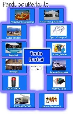 Tentų gamyba ir remontas TENTO DARBAI