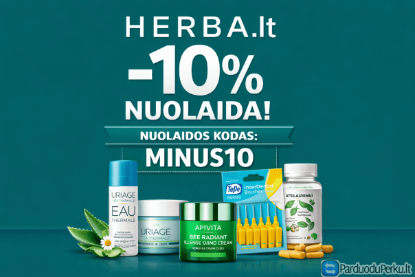 10% papildoma nuolaida HERBA.lt