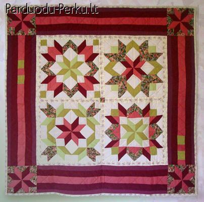 Skiautinių lovatiesės, kilimai, pagalvėlės, servetėlės