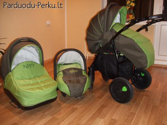 Parduodu labai mazai naudota vezimeli zippy 3in1