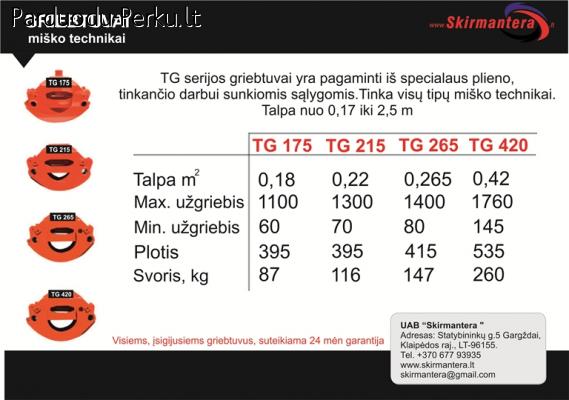 Griebtuvai miško technikai
