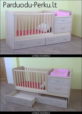 Transformuojama lova:vaiku kambario baldai