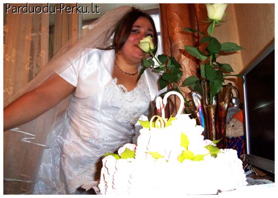 Nuostabi vestuvinė suknelė 46-52 dydžio tik 320 Lt