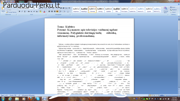 Parduodu 2012 lietuviu kalbos iskaitos potemes