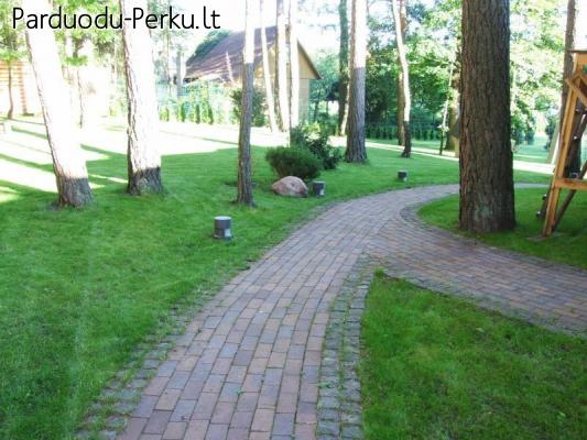 Apželdinimas, vejos įrengimas, laistymo sistemos, trinkeliu 