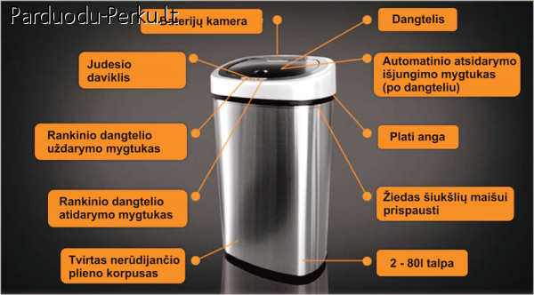 Sensorines šiukšlių dėžės