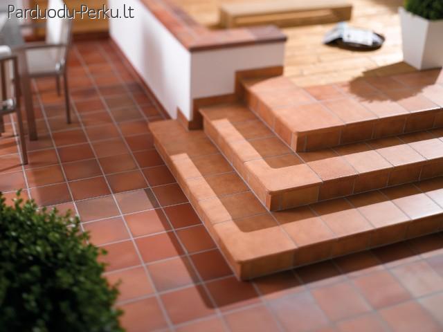 Klinkeris, Klinkerio plytelės laiptams ir grindims