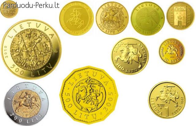 PERKU AUKSINES IR SIDABRINES MONETAS