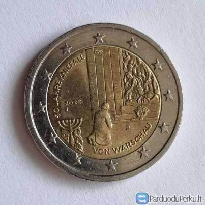 2 euro moneta • Vokietija 2020 • Kancleris Vilis Brantas 2 euro moneta  Vokietija 2020 Kancleris