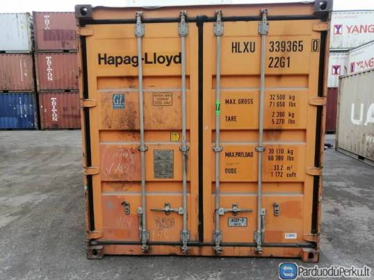 20 ir 40 pėdų konteineriai