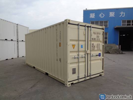 20 ir 40 pėdų nauji jūriniai konteineriai