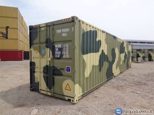 20 ir 40 pėdų nauji jūriniai konteineriai