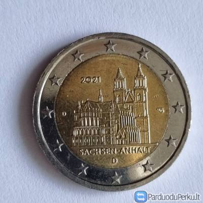 2021 VOKIETIJA SAKSONIJA-ANHALTAS 2 EURŲ MONETA