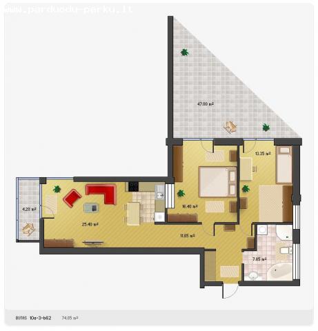 parduodamas butas prie parko