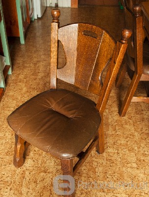 4 kėdės (ąžuolas + oda)