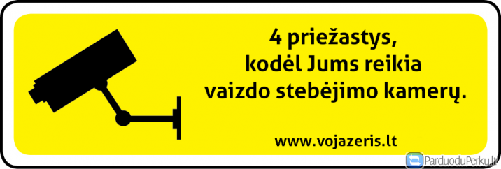 4 priežastys, kodėl Jums reikia vaizdo stebėjimo kameros
