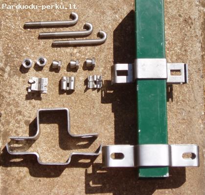 panelinių tvorų tvirtinimo detalės