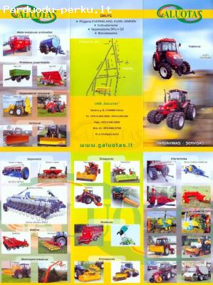 Traktoriai, kita žėmės ūkio, komunalinė, miško technika