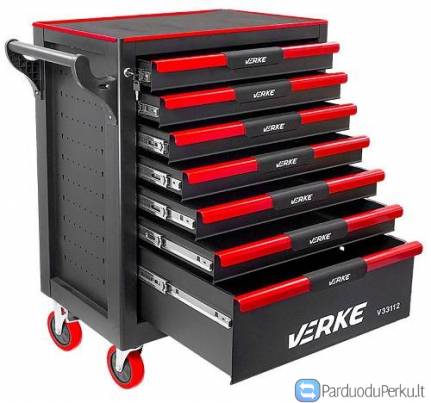 7 stalčių spintelė su ratukais