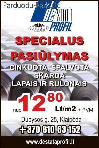 Akcija. CINKUOTA SKARDA lapais ir rulonais