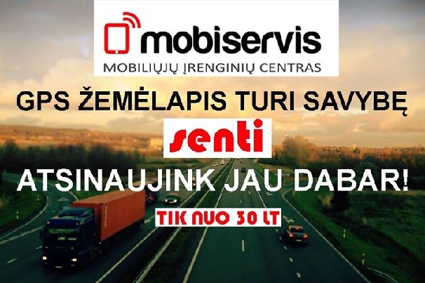 Akcija Gps Atnaujinimas Vilniuje nuo 30lt.