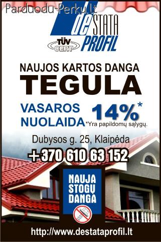 Akcija. Švediška plieninė čerpė Tegula