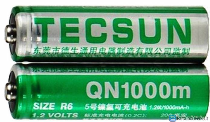 Akumuliatoriai AA (R6) 1,2 V 1000 mAh