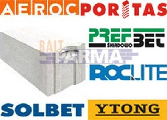 Akyto betono blokeliai YTONG AEROC nuo 64€