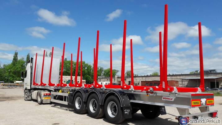 Aliuminė BENALU miškinė puspriekabė