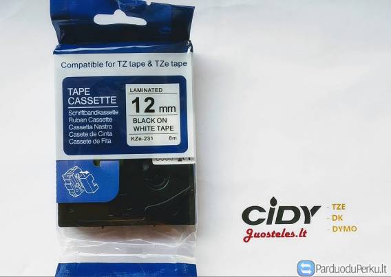 Analoginės DYMO ir BROTHER etiketės