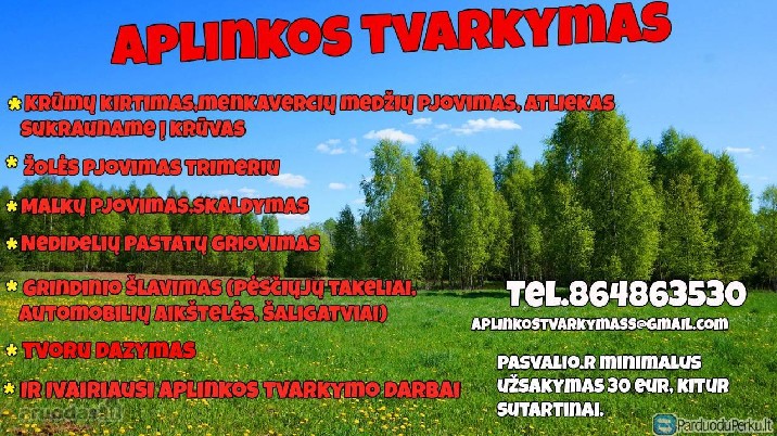 Aplinkos tvarkymas Panevezio.apskr