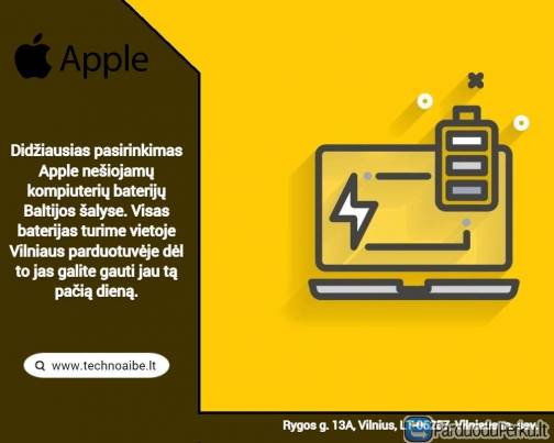 Apple nešiojamų kompiuterių baterijos