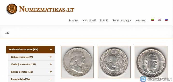 Apsilankykite  monetu parduotuveje Numizmatikas.lt
