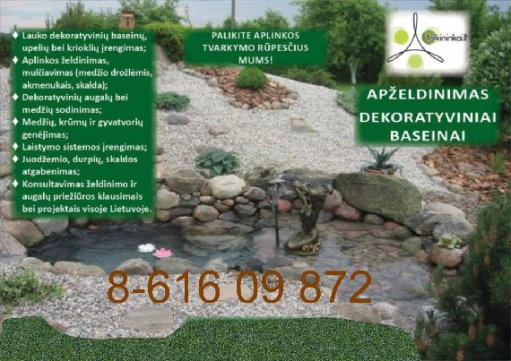 Apželdinimas, dekoratyviniai baseinai