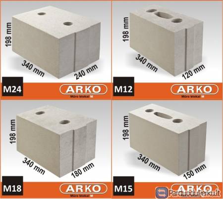 Ypatinga nuolaida Arko silikatiniams mūro blokams!