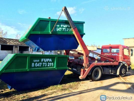 Atlieku konteineriu ir lataku nuoma, griovimo darbai , siuksliu isvezimas
