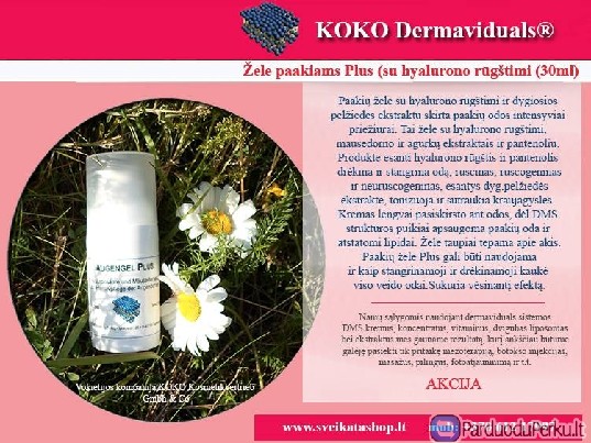 Augengel PLus - Žele paakiams Plus su hyalurono rūgštimi, ko