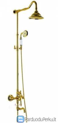 Aukso spalvos, retro, klasikinis dušo stovas