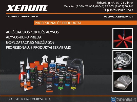 Aukštos kokybės tepalai ir alyva - XENUM