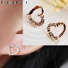Auskarai "Širdelės" su swarovskiais