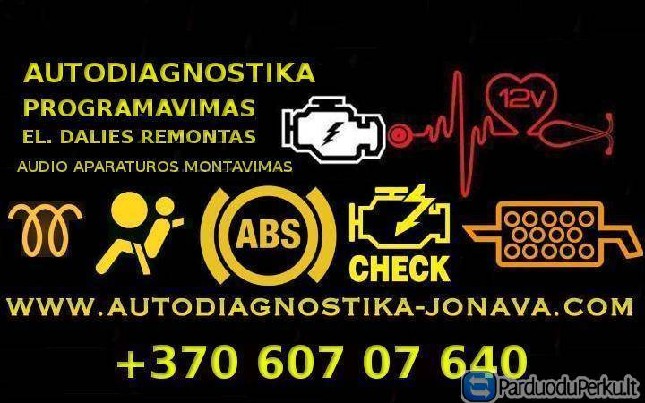 AUTODIAGNOSTIKA,programavimas,el dalies remontas