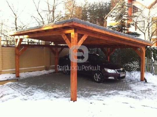 Automobiliams stoginės kaina nuo 350 Lt už m2