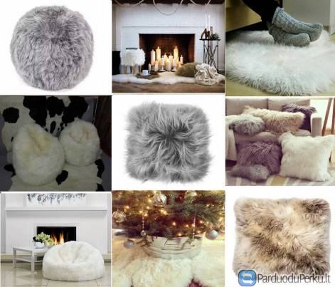 Avikailiai ir interjero aksesuarai iš avies kailio